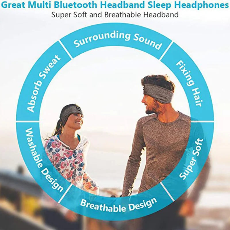 SoftFit Elastic Sports and Sleep Headband with Wireless Audio