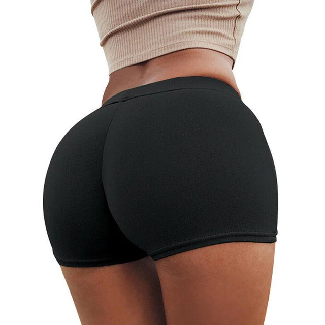  Solid Sexy Black Shorts